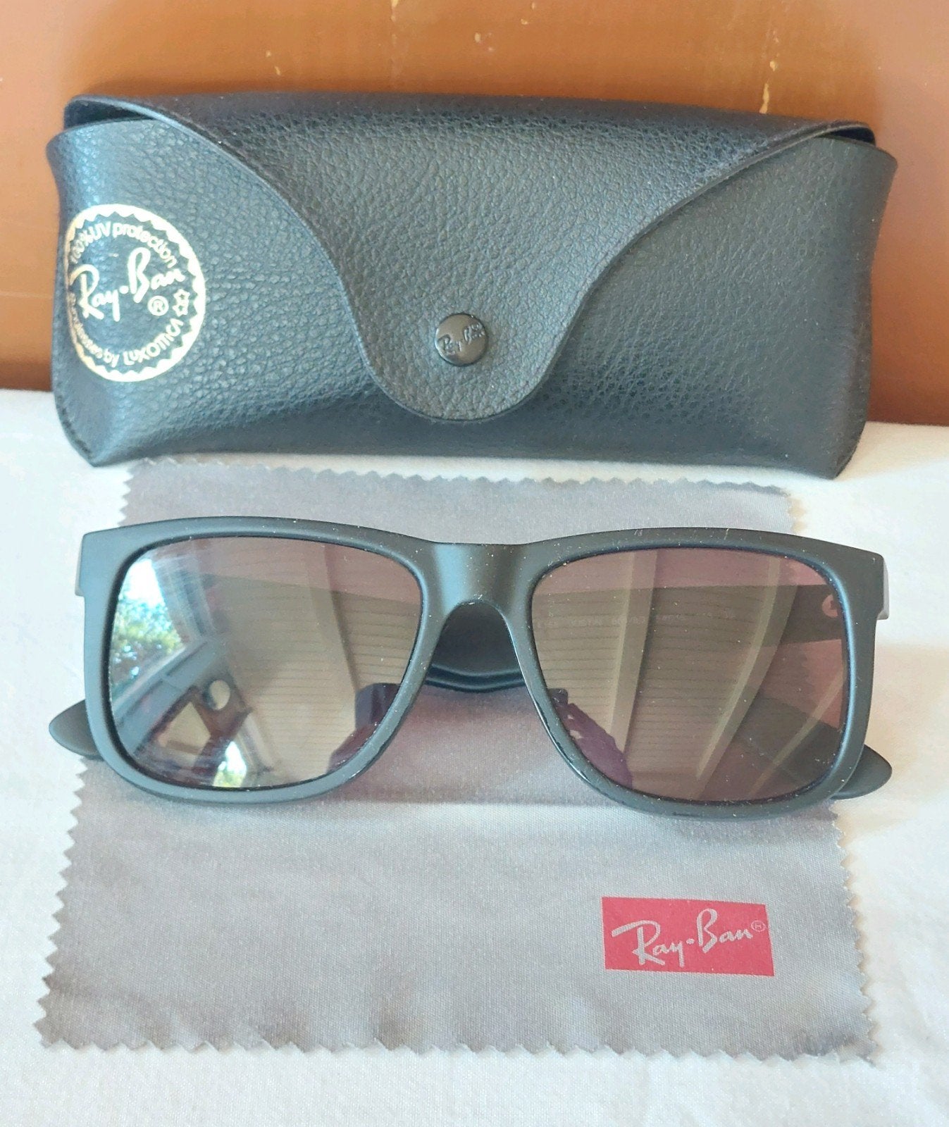 Zwarte Rayban frame bril hoes voor zonnebril, Zwart, Ophalen of Verzenden, Zo goed als nieuw, Ray-Ban