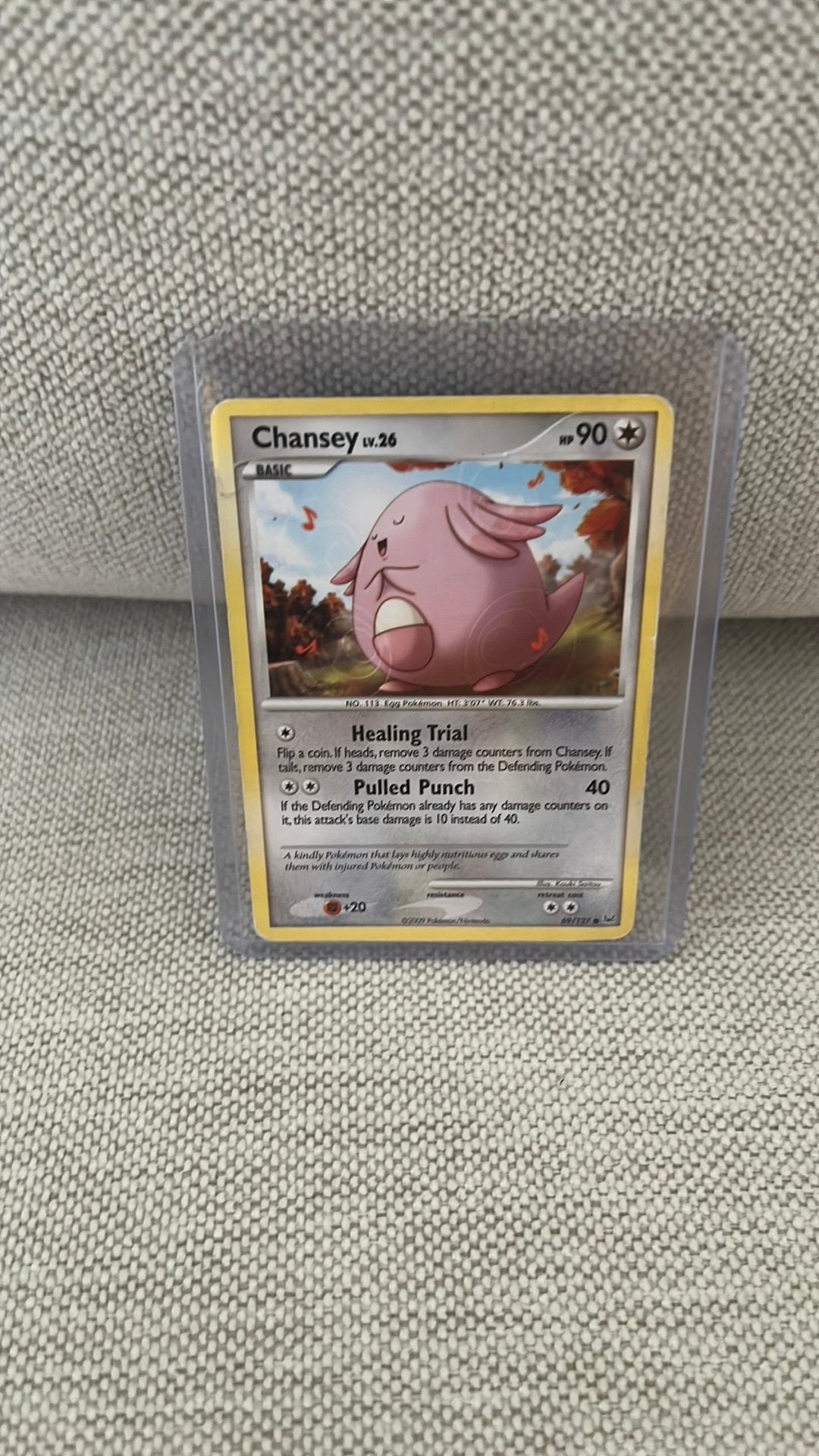 Chansey pokemonkaart, Ophalen of Verzenden, Zo goed als nieuw