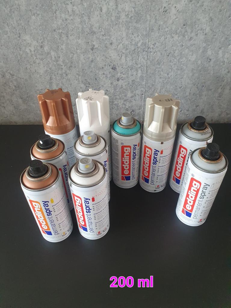 10 Edding Permanent Spuitbussen - Diverse Kleuren, Doe-het-zelf en Verbouw, Verf, Beits en Lak, Ophalen of Verzenden