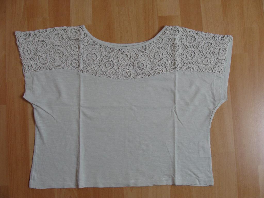 Mintgroen t-shirt *kant*, Maat 38/40 (M), Ophalen of Verzenden, Zo goed als nieuw, Korte mouw