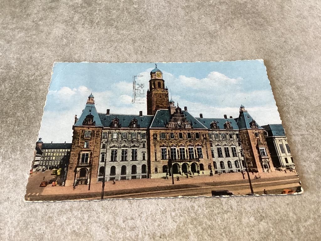 Rotterdam.     Raadhuis Coolsingel      1959, Ophalen of Verzenden, 1940 tot 1960, Zuid-Holland