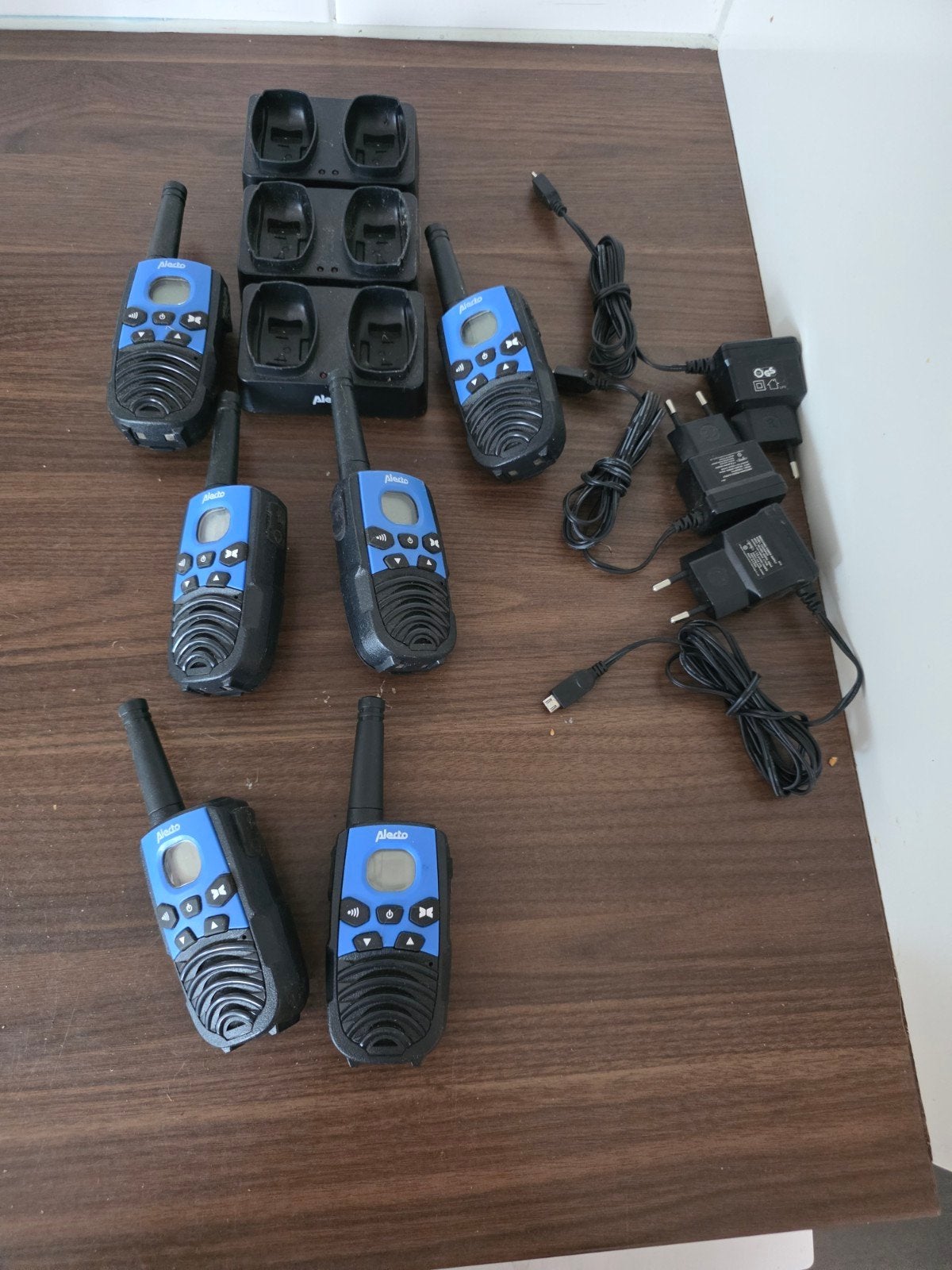 Alecto FR-27 Portofoonset - 6 Stuks met Opladers, Ophalen of Verzenden, Gebruikt, 2 to 5 km, Portofoon of Walkie-talkie
