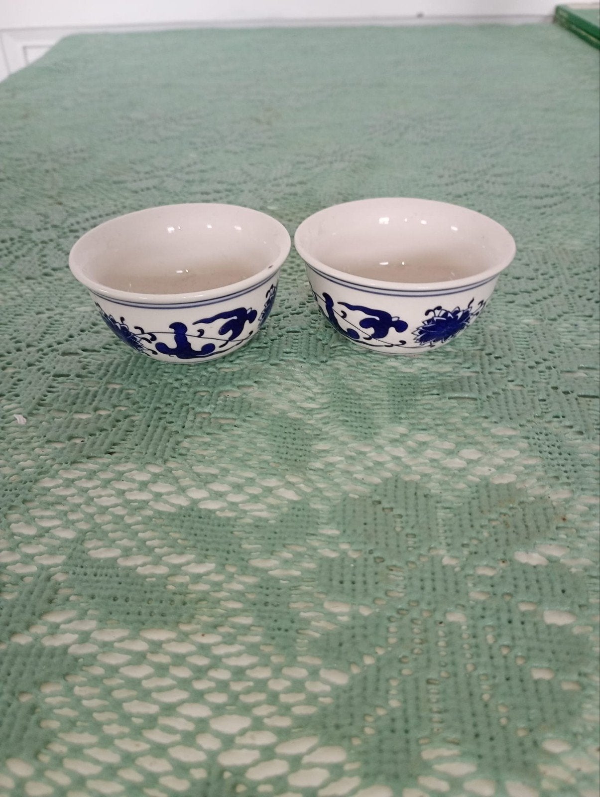 Set van 2 G&B Chinese porseleinen kommetjes blauw-wit, Ophalen of Verzenden