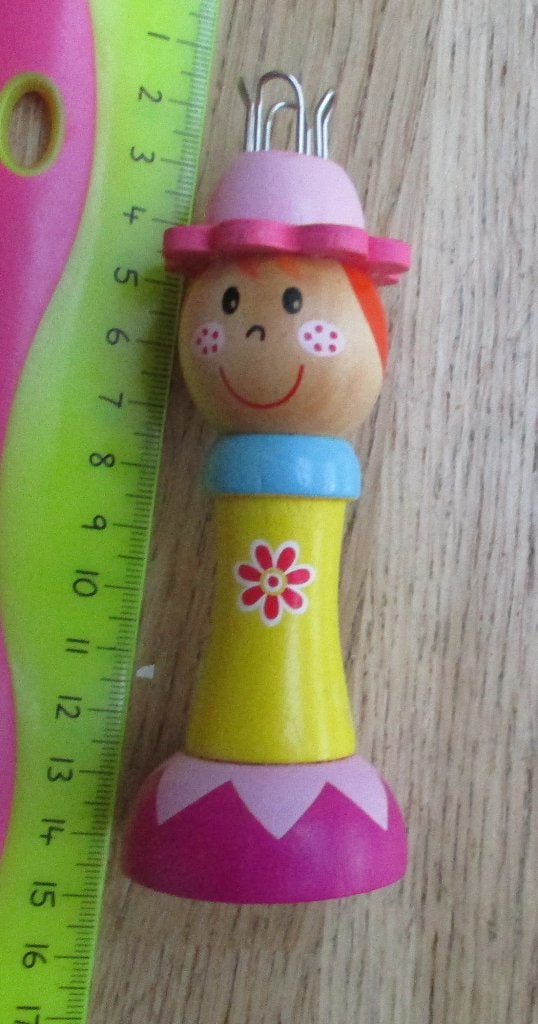 punniken leuk punnikpopje mooie kleuren zie foto, Ophalen of Verzenden, Zo goed als nieuw, Haken, Overige typen