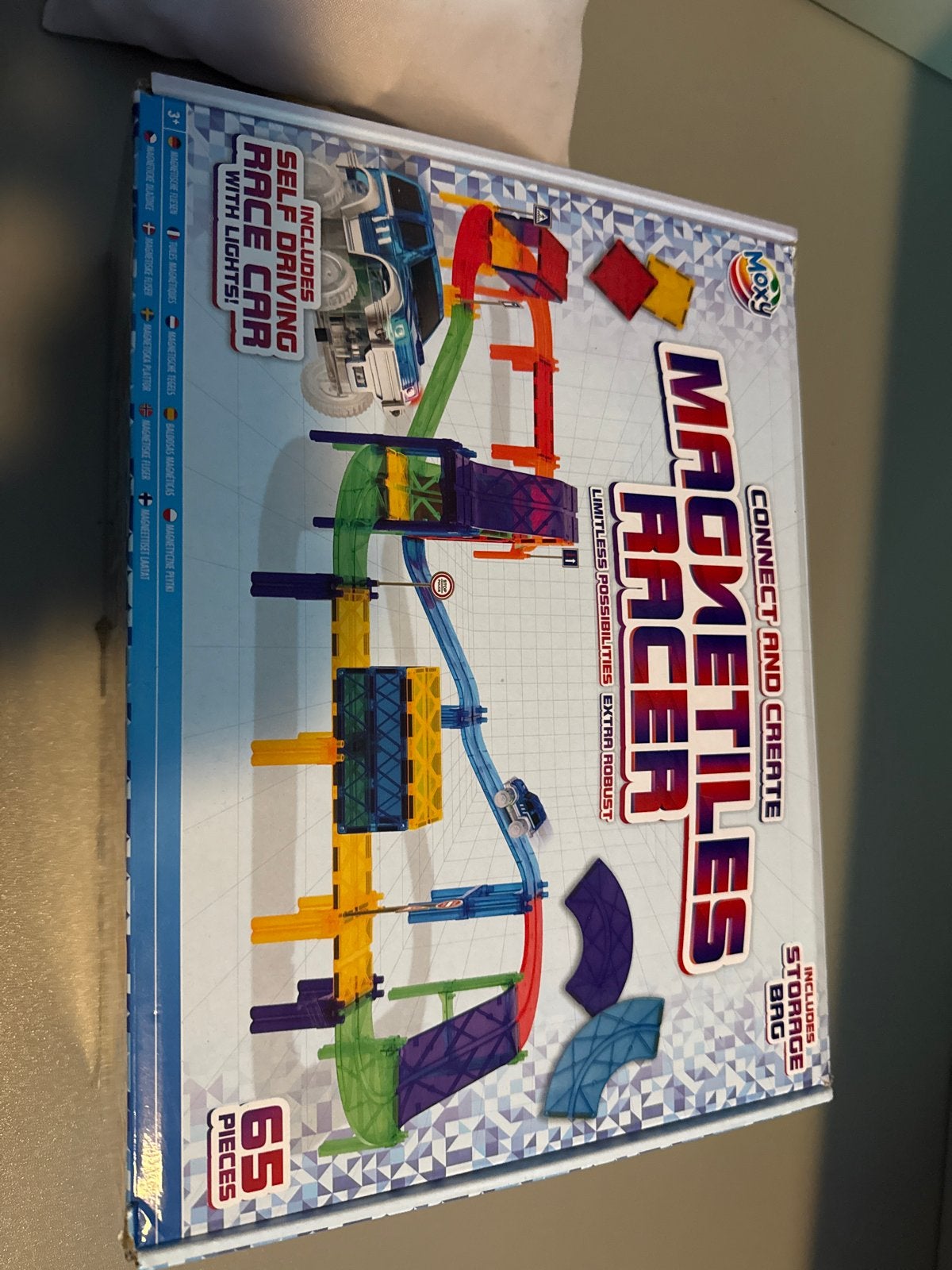 Magnetiles Racer Baanset - Zo goed als nieuw, Kinderen en Baby's, Ophalen of Verzenden, Zo goed als nieuw, Overige merken