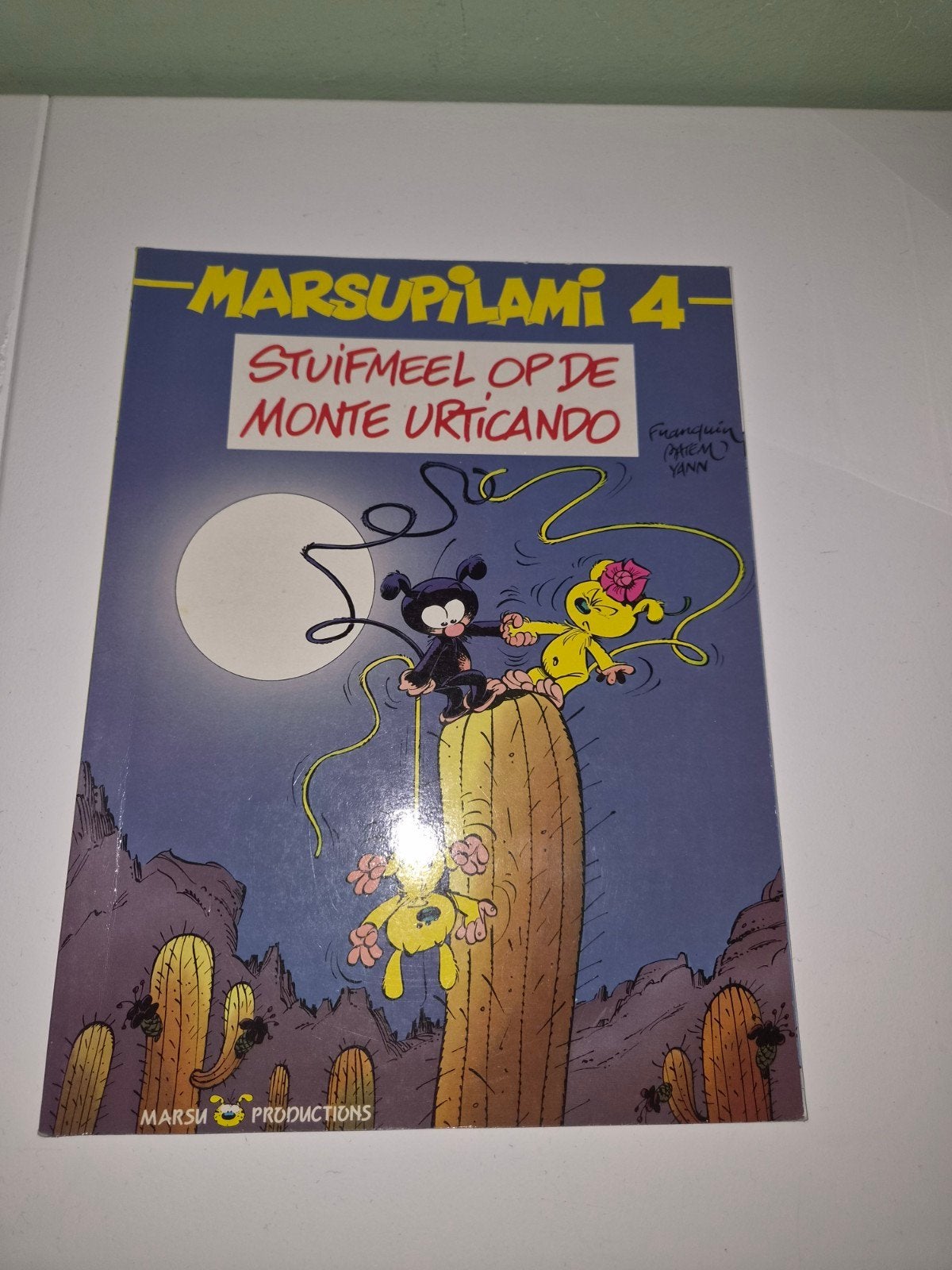 Marsupilami 4 - Stuifmeel op de Monte Urticando, Eén stripboek, Ophalen of Verzenden, Gelezen, Franquin, Yann
