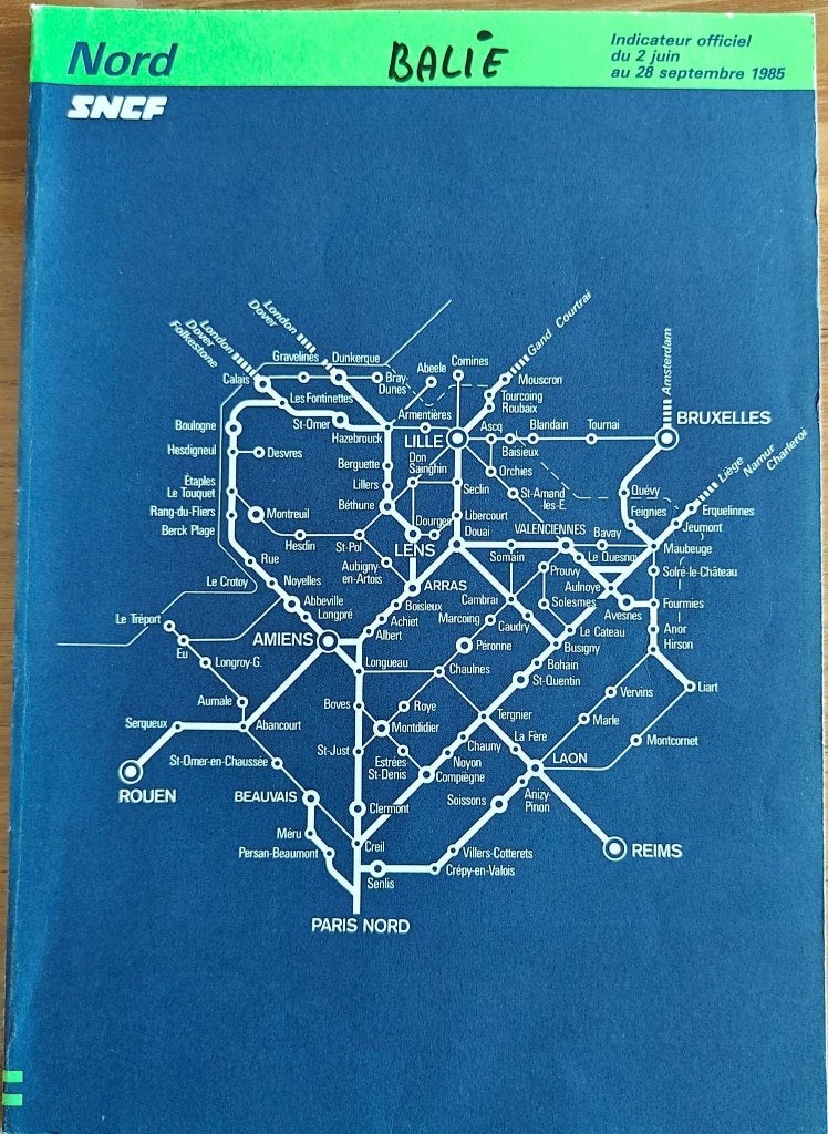 SNCF Indicateur Officiel Reseau Nord 1985, Verzamelen, Ophalen of Verzenden, Gebruikt, Trein, Boek of Tijdschrift