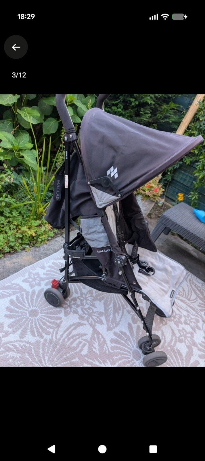 Maclaren Buggy Lichtgewicht met Voetenzak en Regenhoes, Kinderen en Baby's, Kinderwagens en Combinaties, Ophalen, Gebruikt, Overige merken