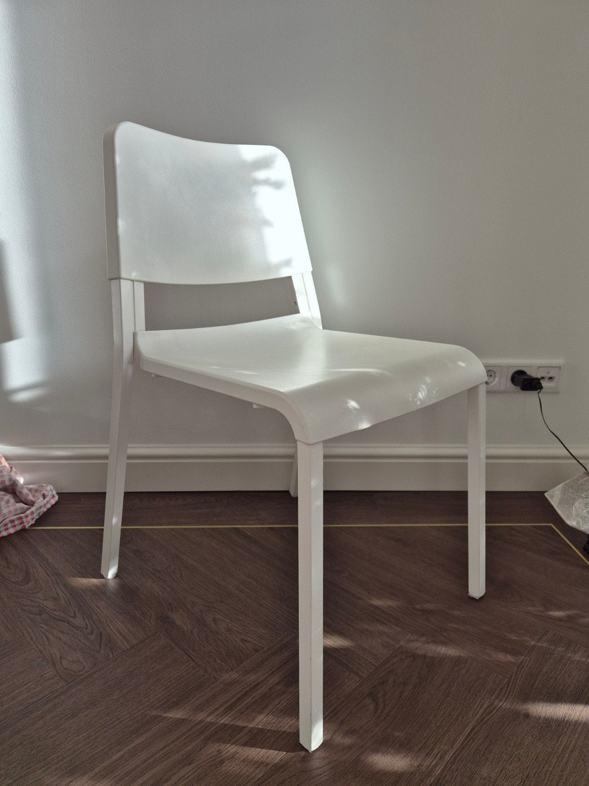 Kunststof eetkamerstoel Ikea, Ophalen, Kunststof, Gebruikt, Wit
