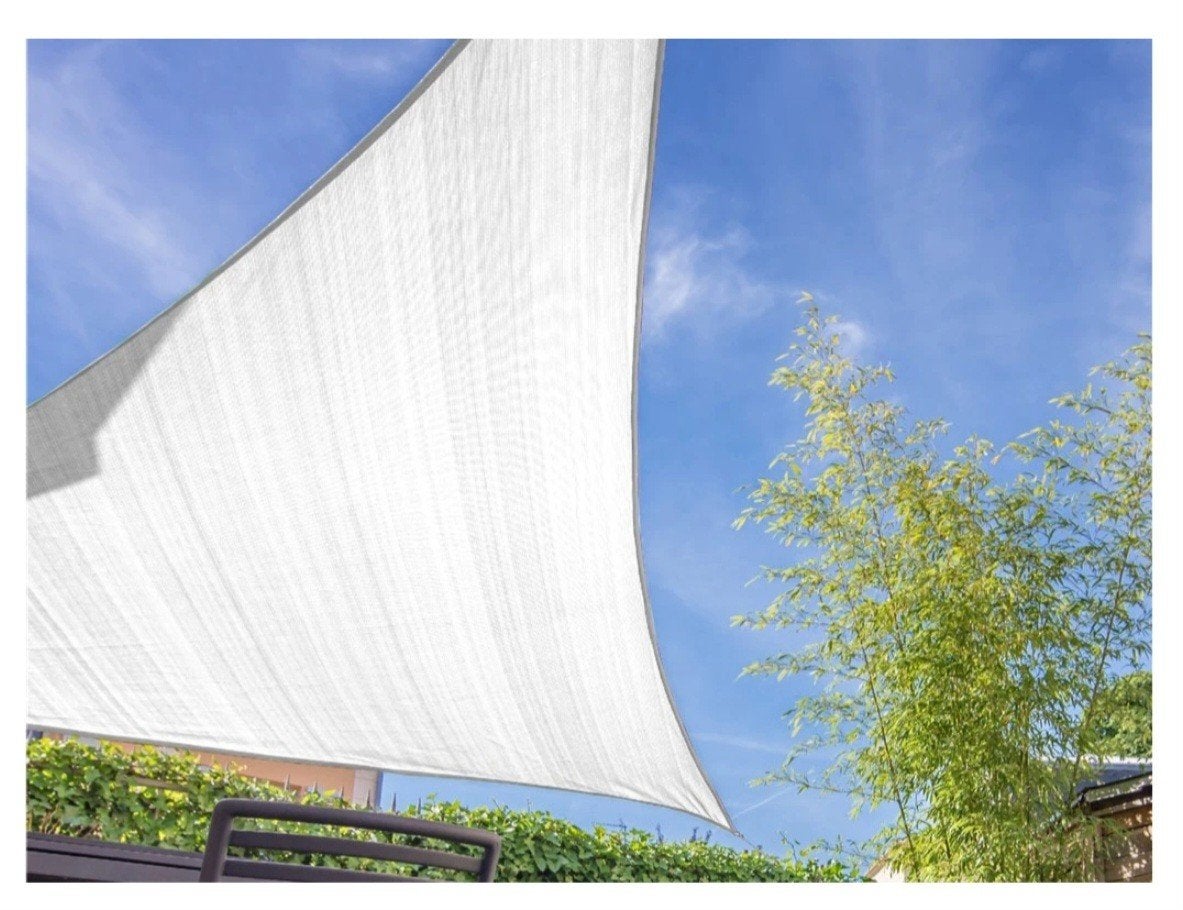 Livn Iseo Schaduwdoek Vierkant HDPE 3,6x3,6m Wit, Tuin en Terras, Schaduwdoeken, Ophalen, Zo goed als nieuw