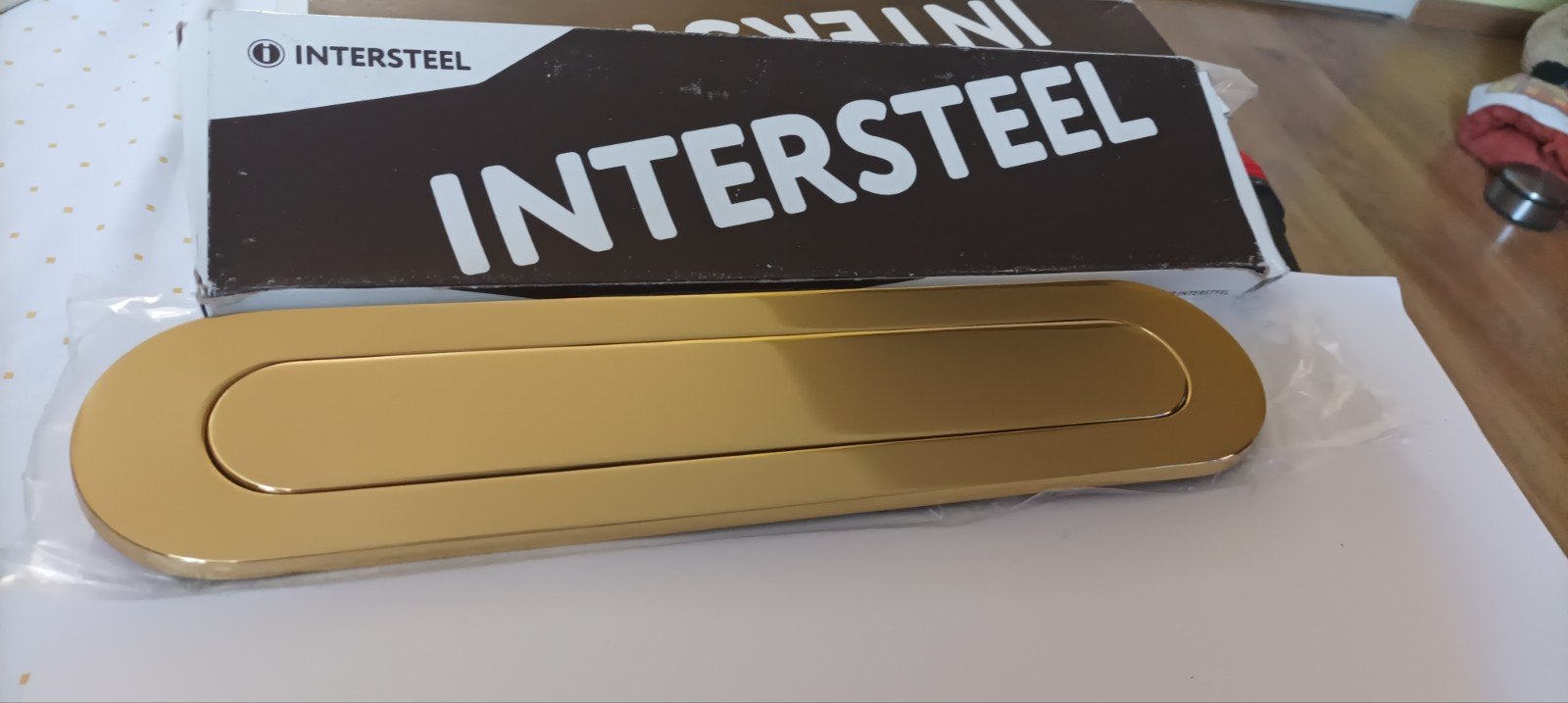 Intersteel messing briefplaat, Ophalen of Verzenden, Nieuw