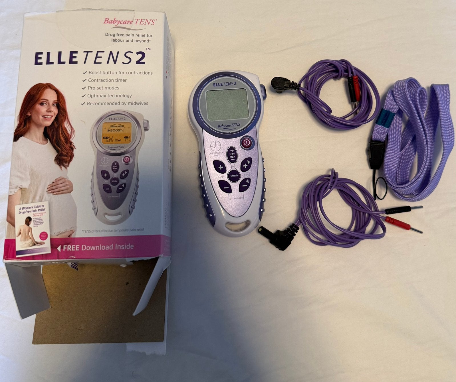 Elle TENS 2 bevallings-TENS – €55, Sport en Fitness, Gezondheidsproducten en Wellness, Ophalen of Verzenden, Zo goed als nieuw
