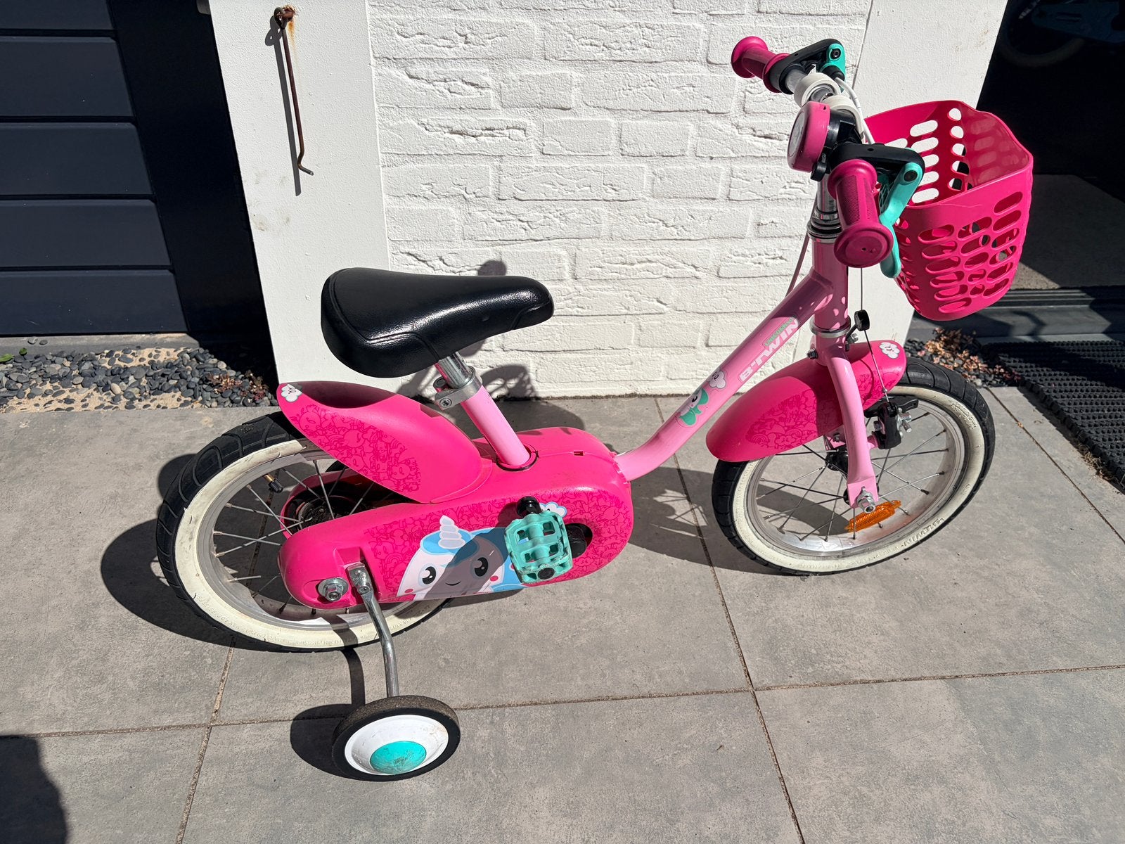 Kinderfiets met zijwieltjes, Ophalen, Zijwieltjes, Gebruikt, Velgrem