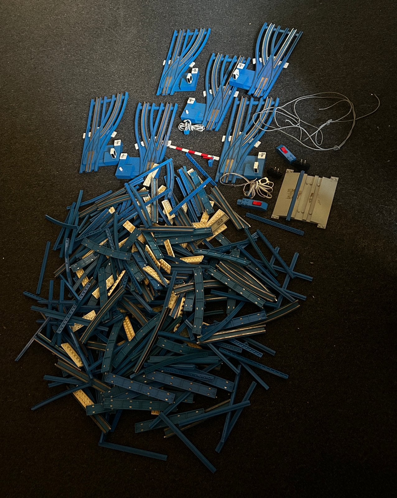 Vintage grote LEGO set rails 12 volt spoor, Gebruikt, Overige thema's, Lego, Overige typen