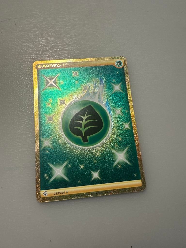 Gras Energie Kaart Pokémon (Foil) - Lichte schade bovenaan, Ophalen, Zo goed als nieuw