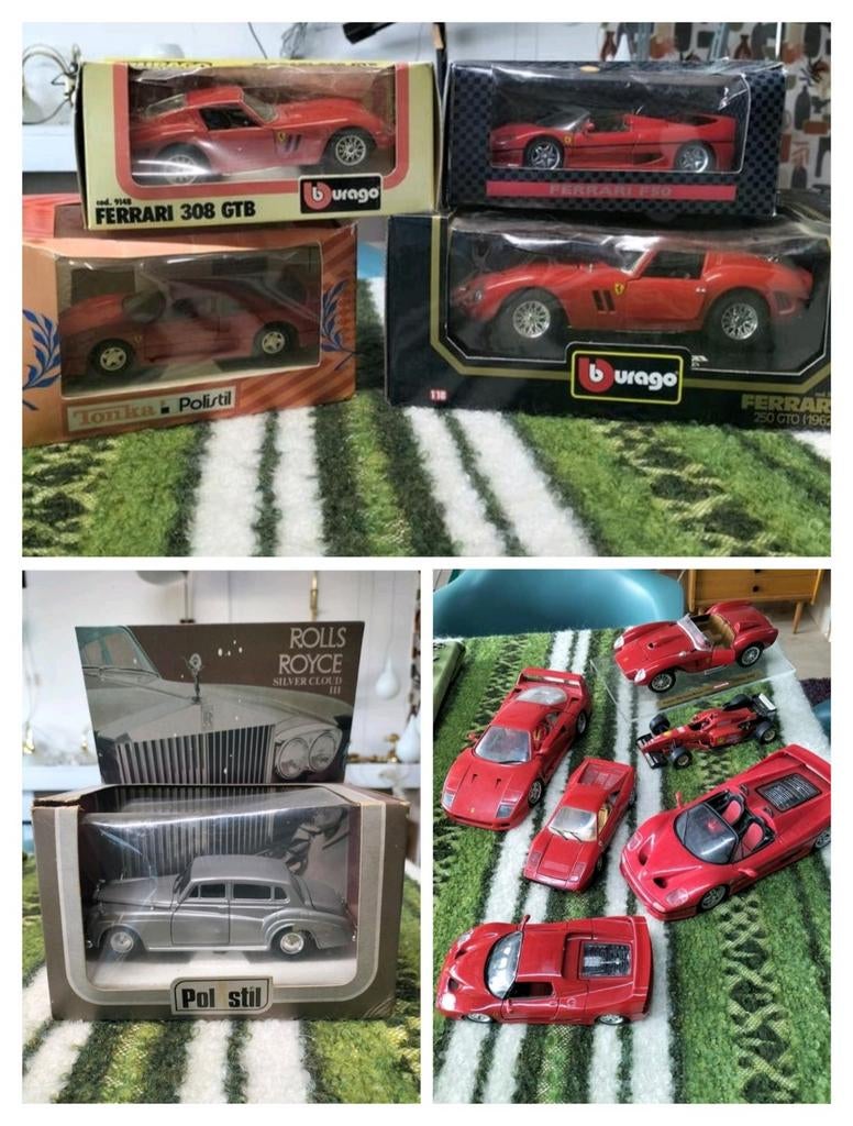Partij modelauto's: Ferrari en Rolls Royce, Hobby en Vrije tijd, Modelauto's | 1:18, Gebruikt, Auto, Onbekend, Ophalen of Verzenden