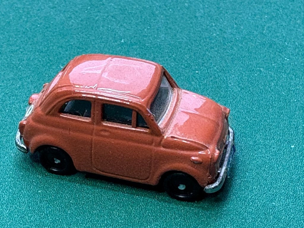 I.M.U. Fiat 500 bruin IMG6833/4/5, Hobby en Vrije tijd, Modelauto's | 1:87, Ophalen of Verzenden, Zo goed als nieuw, Auto, Overige merken