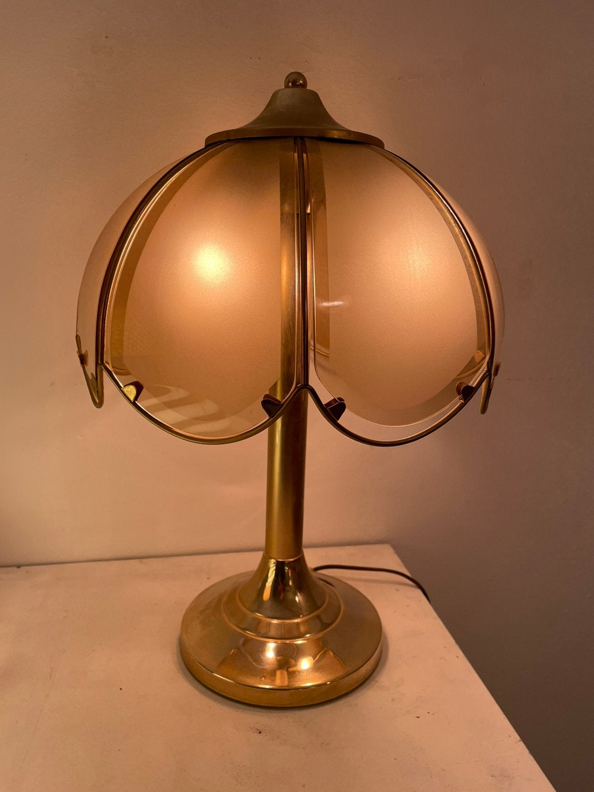Vintage lamp goud jaren 90, Ophalen, ., 2de hands, Zo goed als nieuw