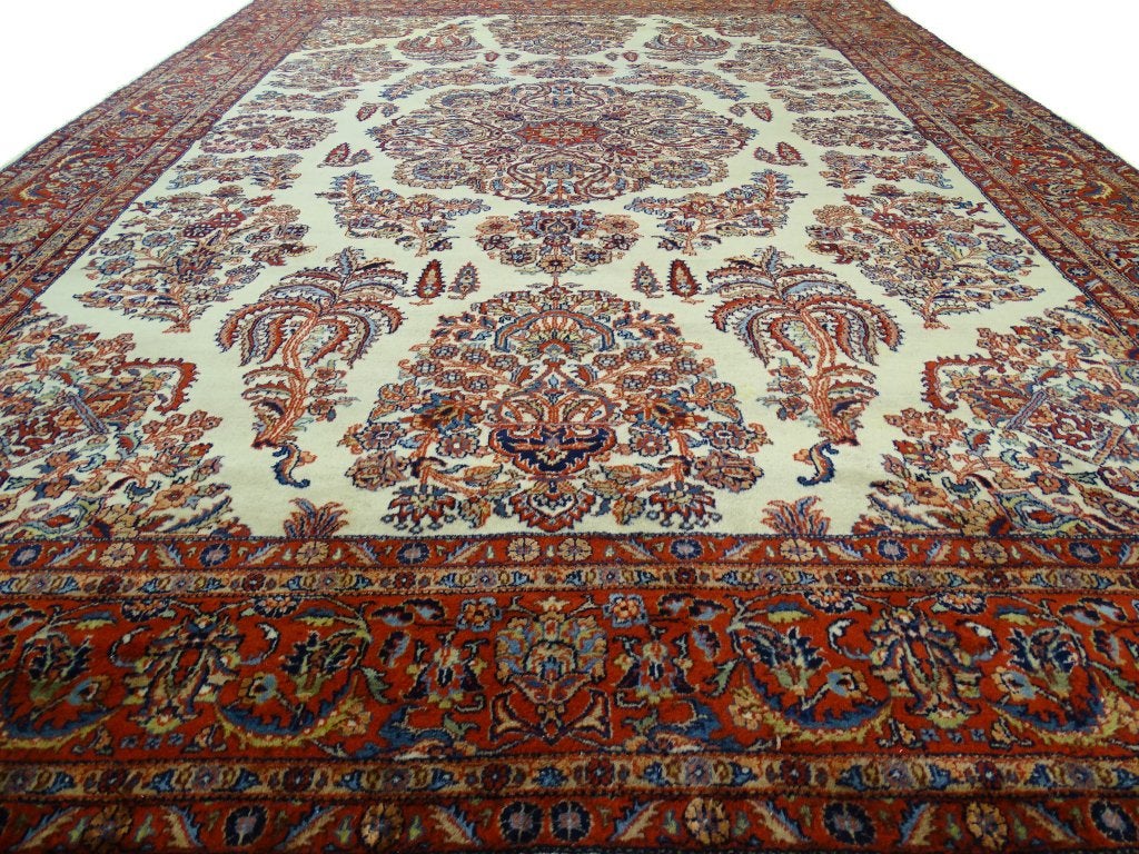 Perzisch tapijt - Sarouk - 340 x 251 cm - Handgeknoopt, Gebruikt, Antiek - Klassiek - Modern - Eclectisch, -, Verzenden