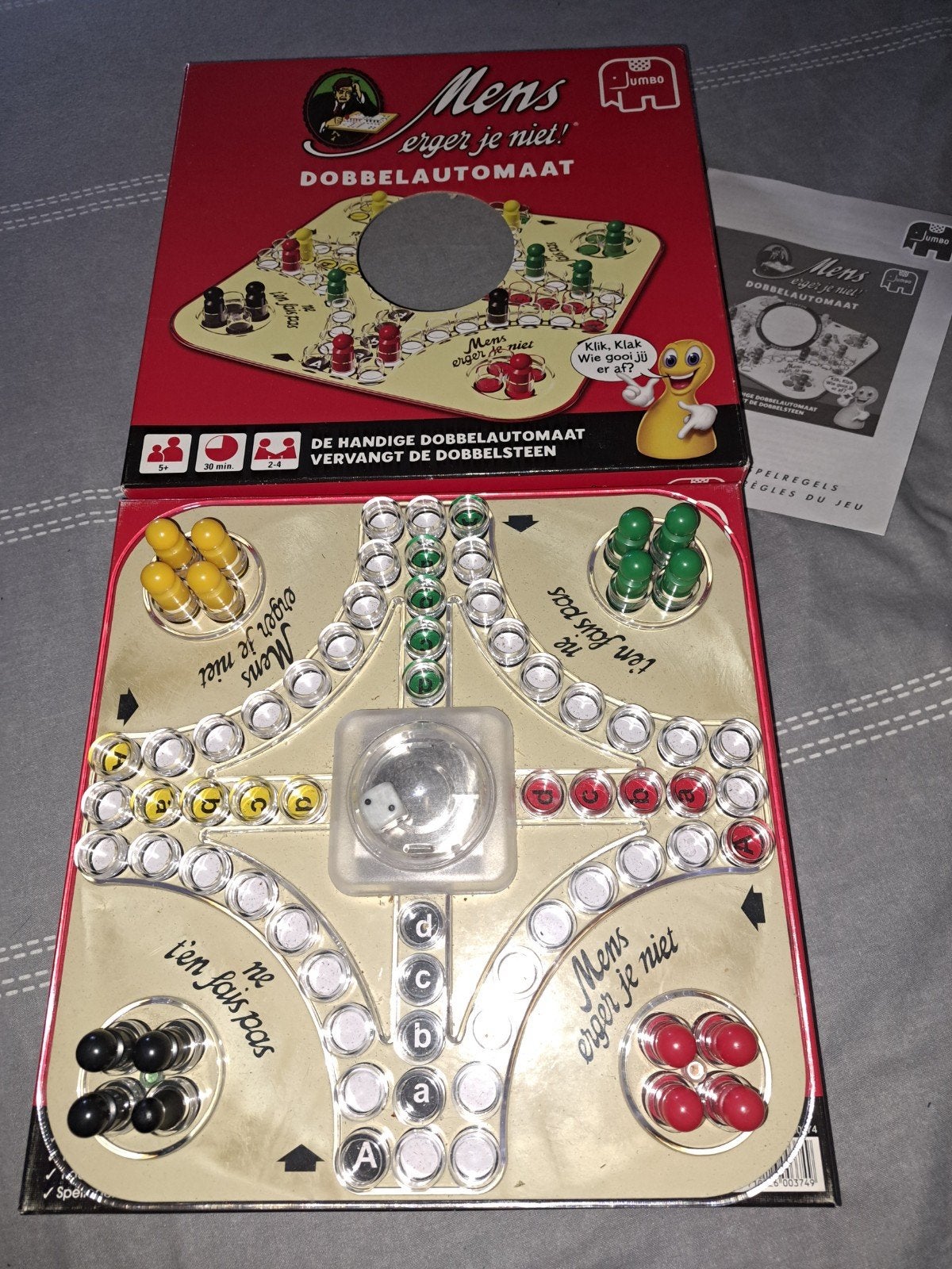 Mens erger je niet! Dobbelautomaat, Drie of vier spelers, Ophalen of Verzenden, Zo goed als nieuw, Jumbo
