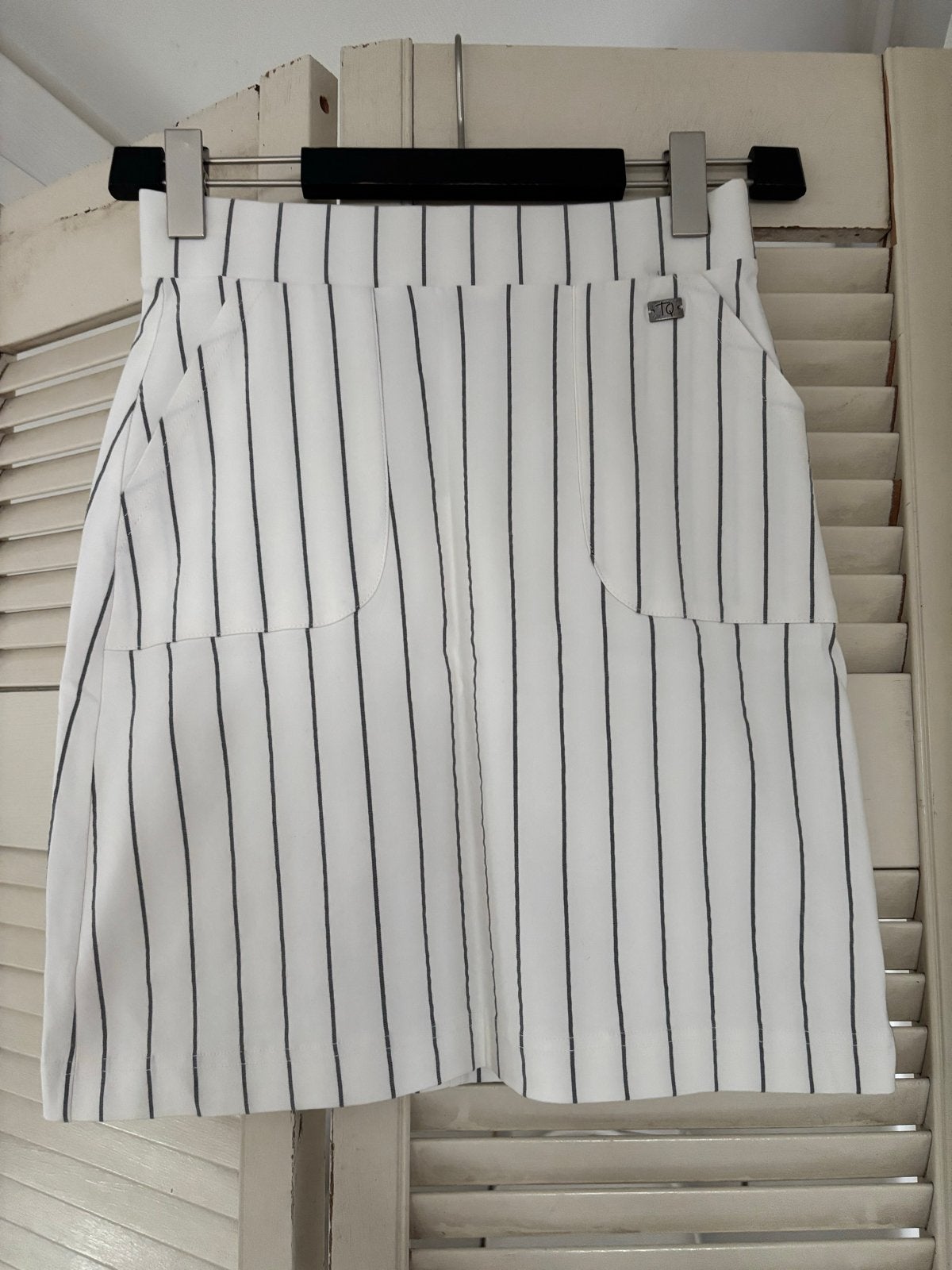 Witte gestreepte rok met zakken, TQ Amsterdam, Kleding | Dames, Wit, Ophalen of Verzenden, Zo goed als nieuw, Maat 36 (S)