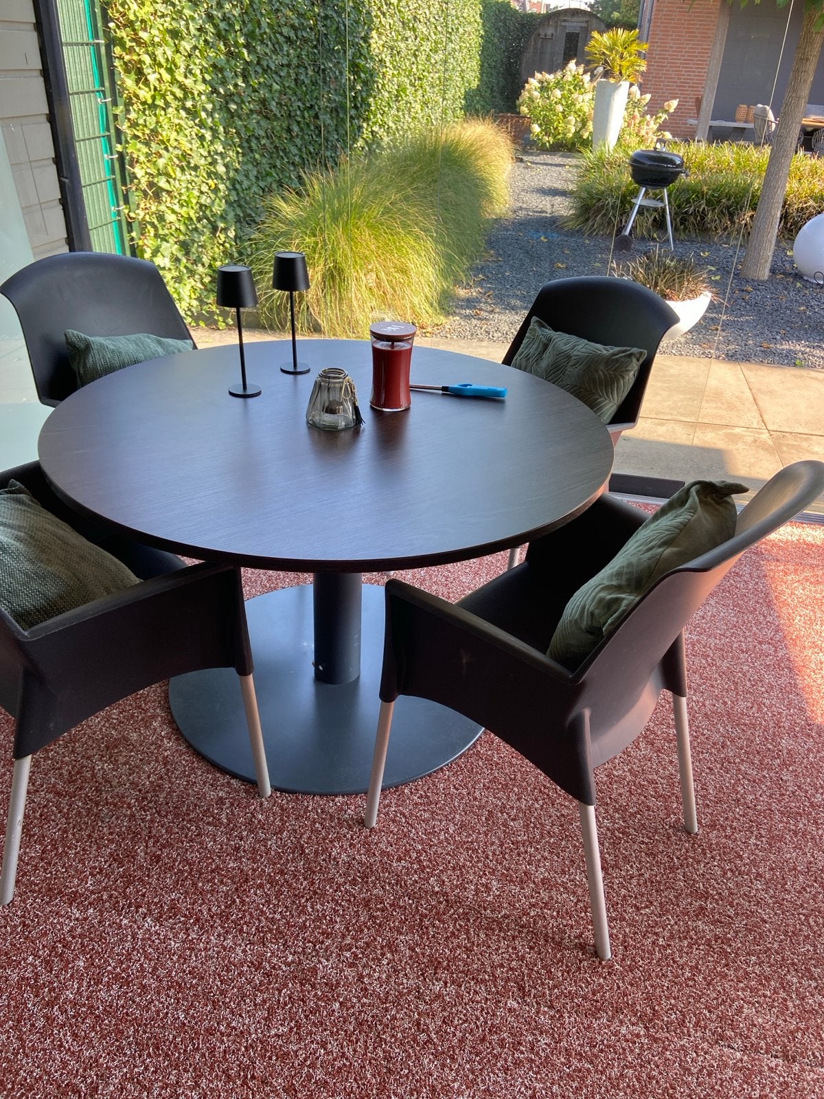 4 tuinstoelen, Ophalen, Gebruikt, Kunststof