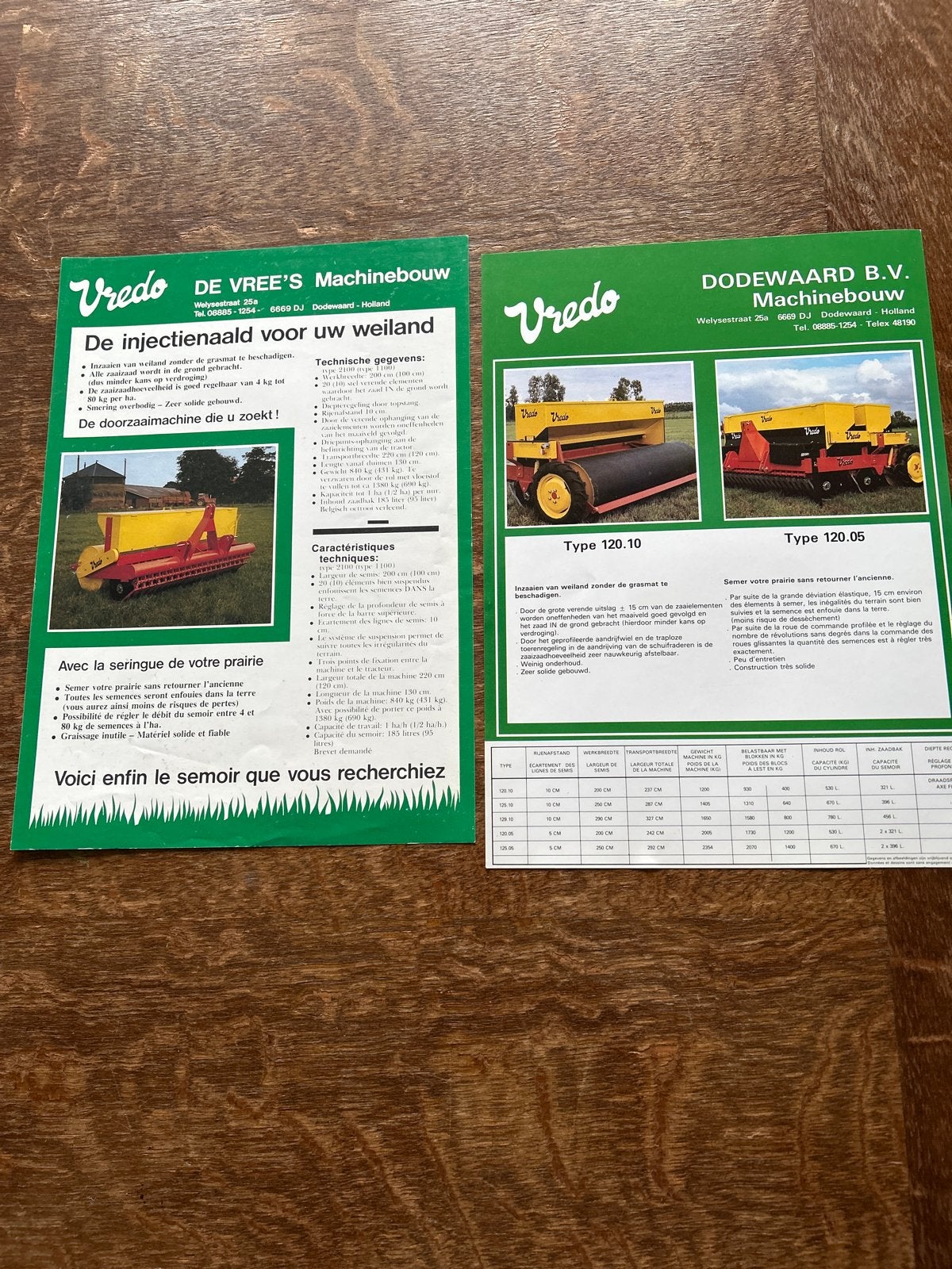 Folders Vredo Doorzaaimachine  en injectienaald, Ophalen of Verzenden, Zo goed als nieuw
