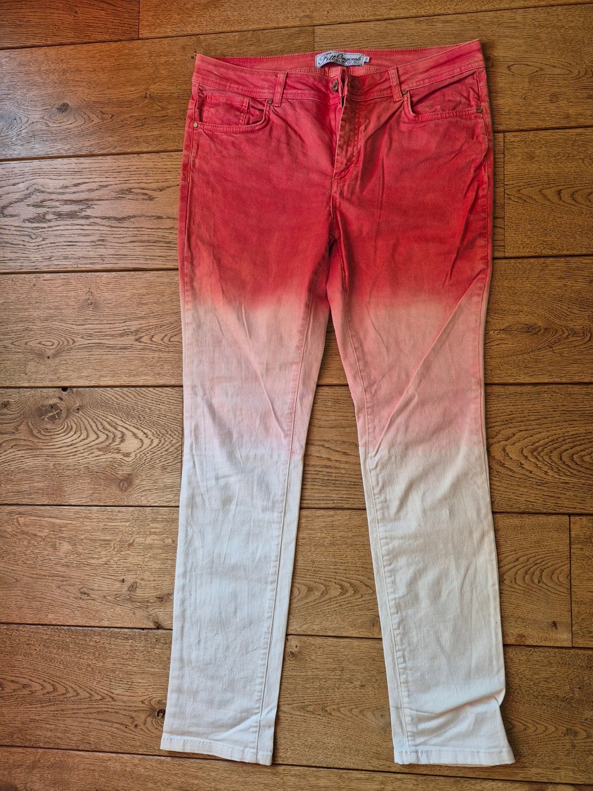 Fitt Originals Jeans - Roze/Wit Ombre - Maat 40, Kleding | Dames, Fitt Originals, Overige kleuren, Ophalen of Verzenden, W30 - W32 (confectie 38/40)