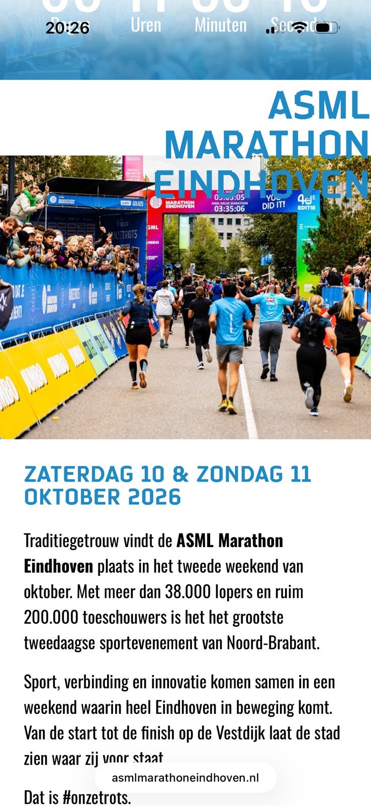 Startbewijs halve marathon Eindhoven, Eén persoon
