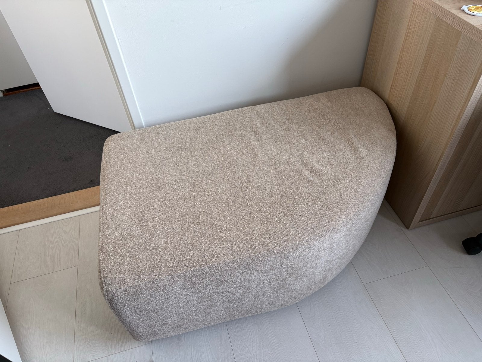 Hocker van X6 bank, beige teddy, Huis en Inrichting, Ophalen, Zo goed als nieuw, Overige vormen, Stof