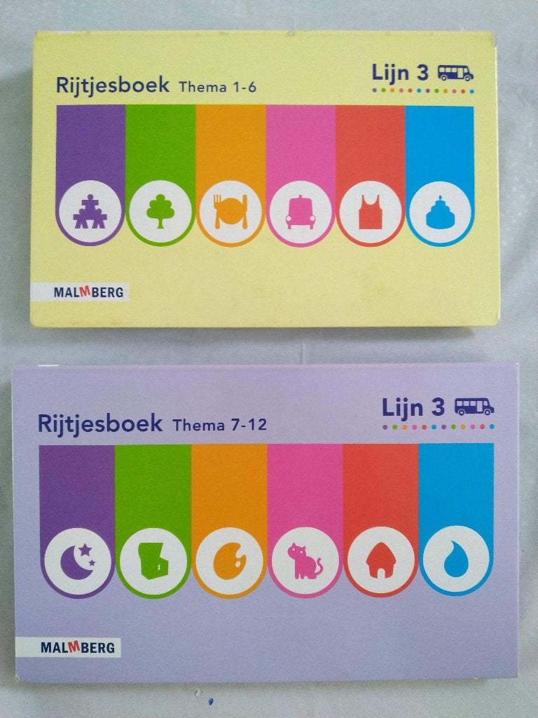 Lijn 3 - Rijtjesboek - Thema 1-6 / 7-12 - Groep 3, Ophalen of Verzenden, Zo goed als nieuw, Overige niveaus, Nederlands