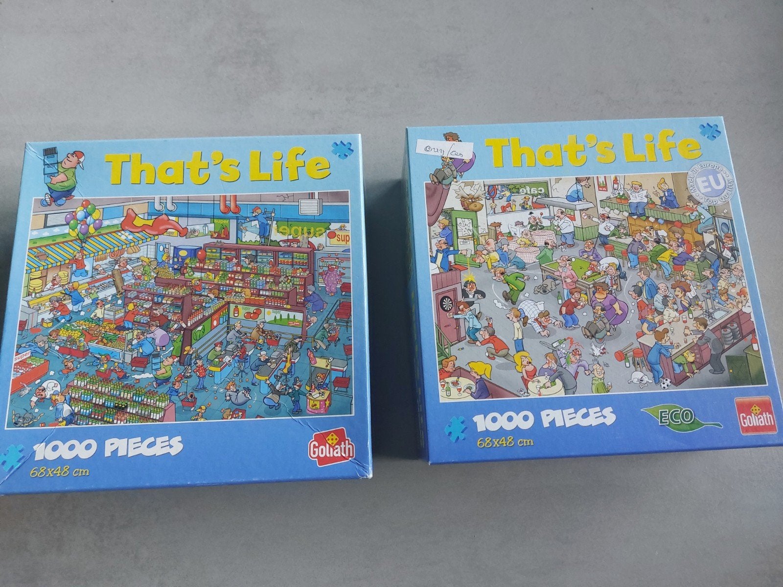 2x That's Life puzzel 1000 stukjes compleet, Ophalen, 500 t/m 1500 stukjes, Zo goed als nieuw