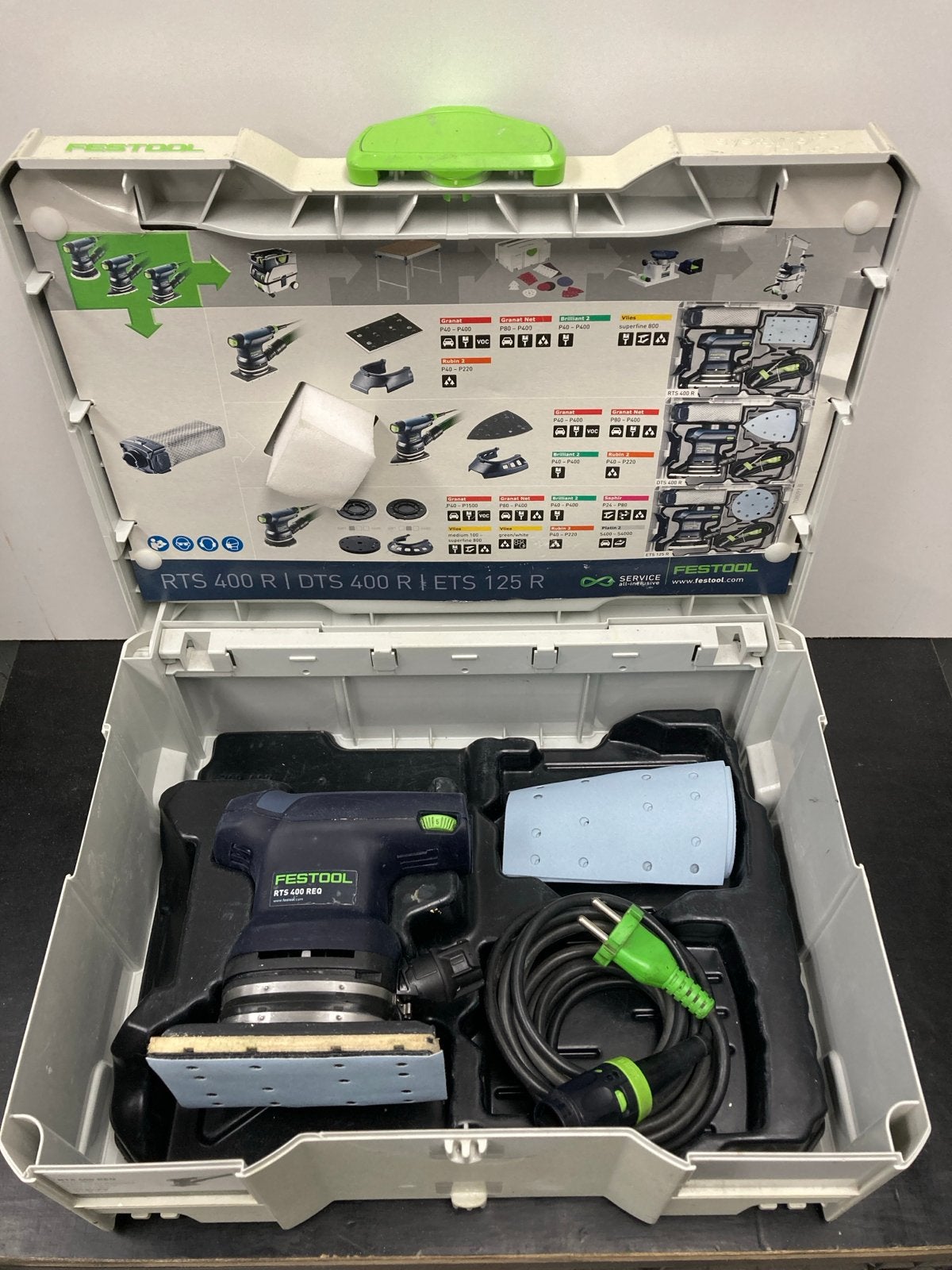 Festool RTS 400 REQ vlak / excenter schuurmachine, Ophalen of Verzenden, Gebruikt, Minder dan 600 watt, Vlakschuurmachine