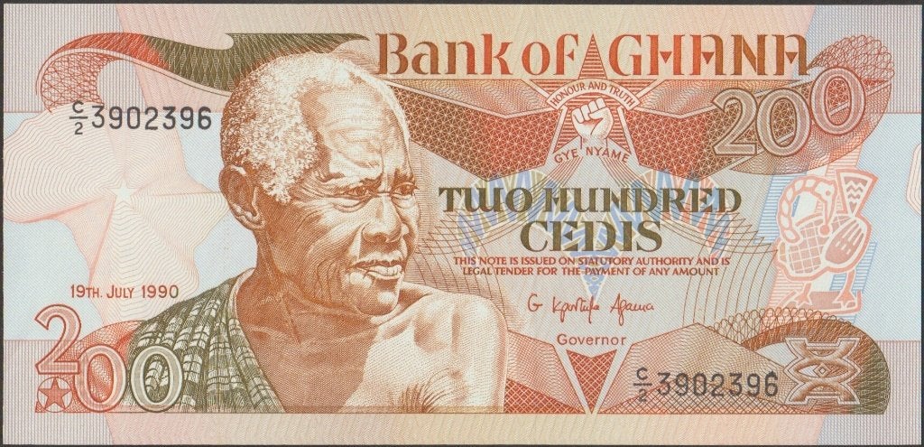 Ghana 200 cedis 1990 UNC p.27b (# 756), Verzenden, Overige landen, Los biljet