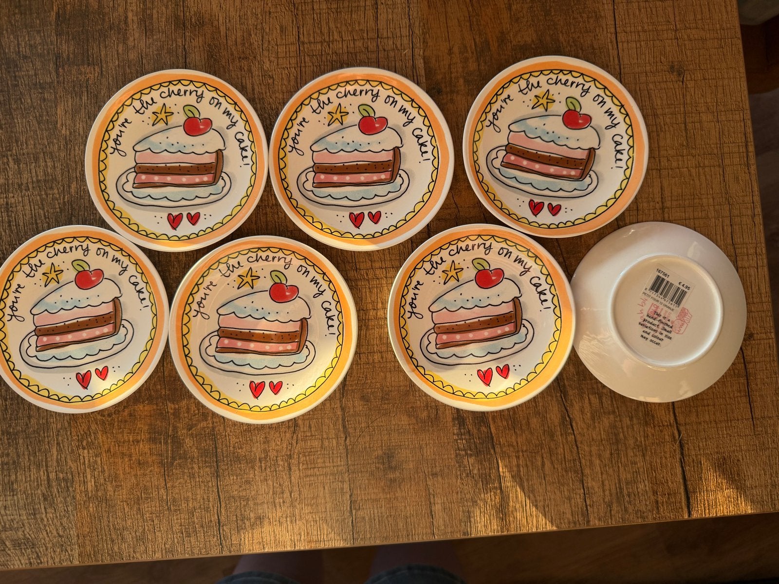 Blond amsterdam petit four 7 stuks, Ophalen, Gebruikt, Keramiek, Bord(en)