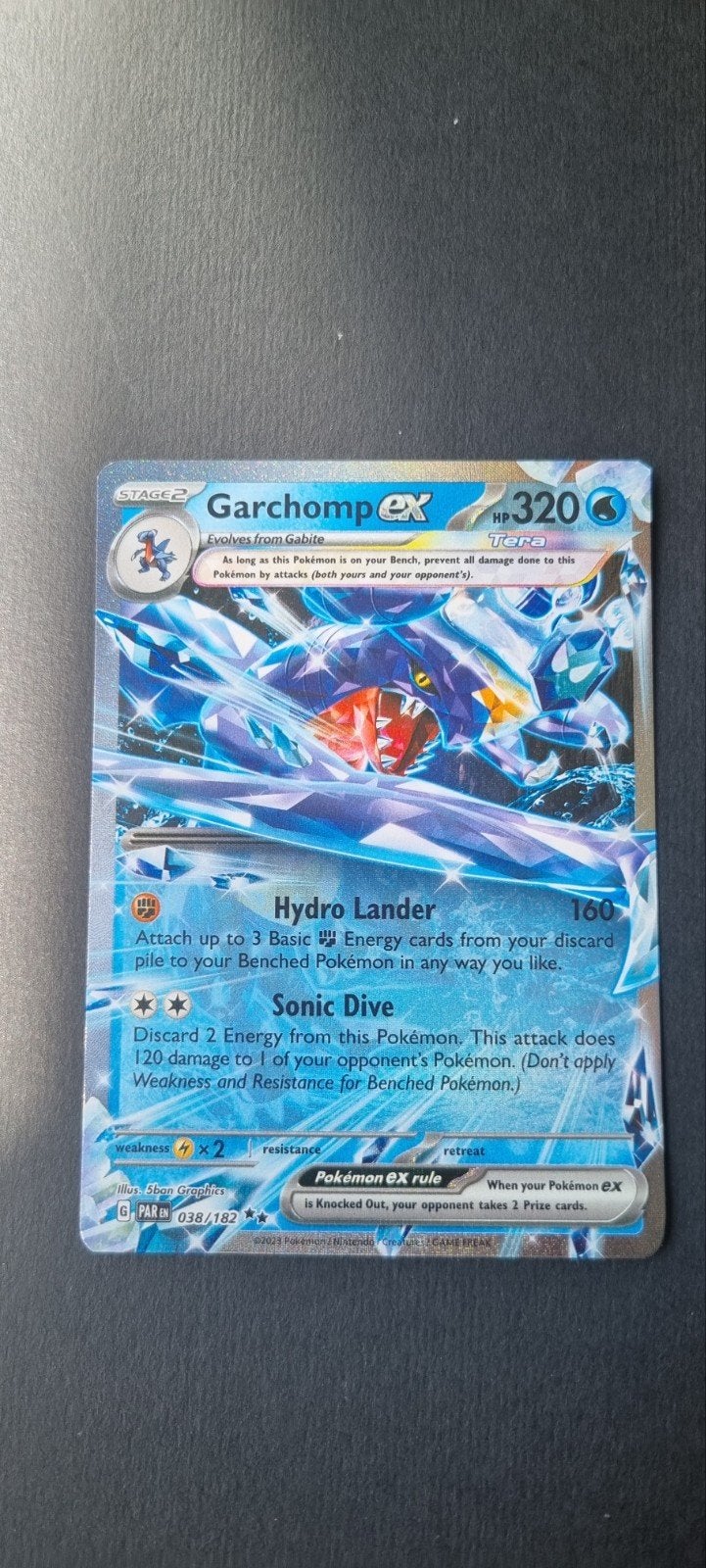 Garchomp ex 038/182 Paradox Rift (PAR 038) Excellent staat, Ophalen of Verzenden, Gebruikt, Losse kaart