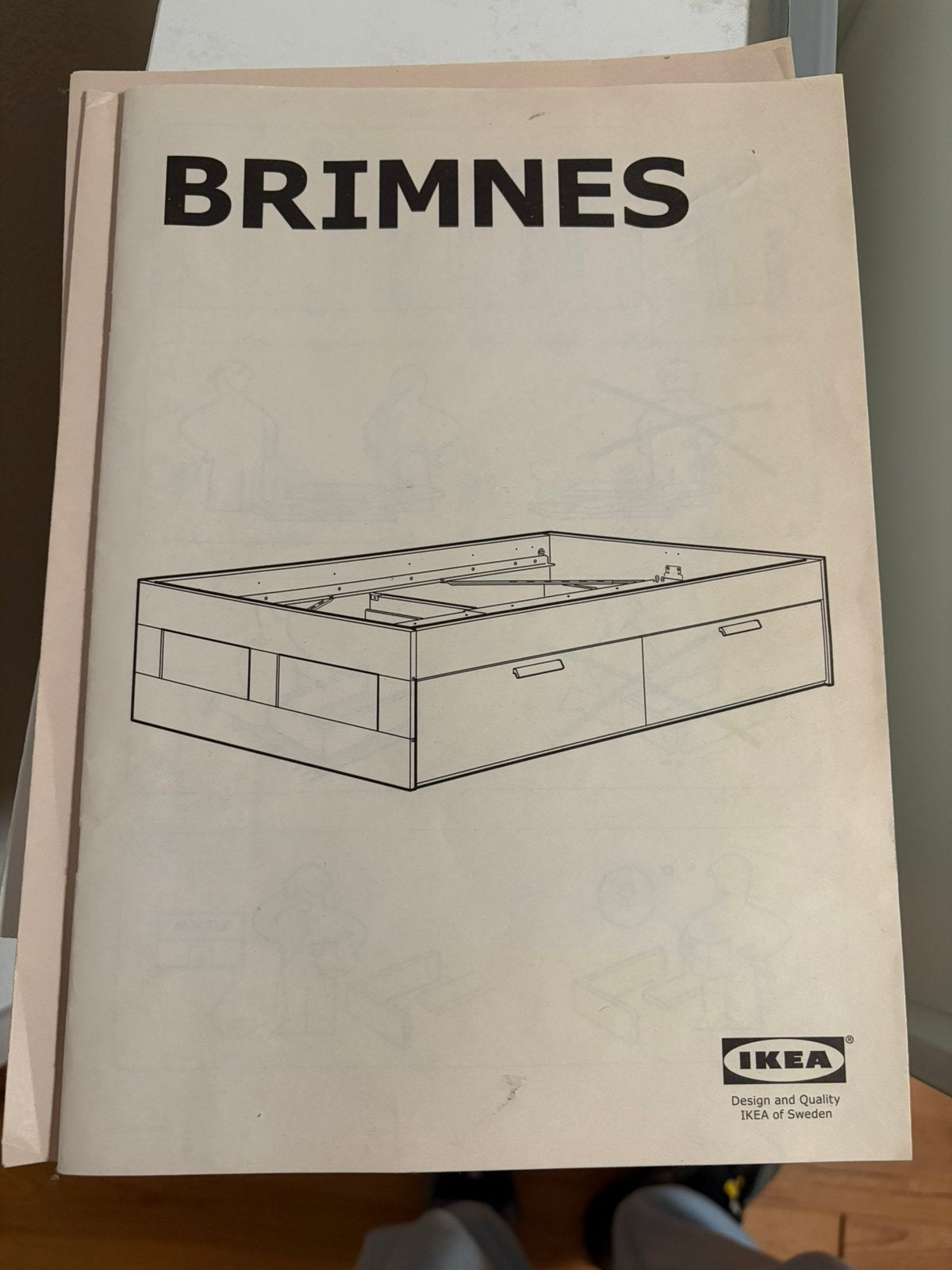 Boxspring Ikea Brimnes 4x laden, ophalen voor 3-11, Ophalen, Gebruikt, Wit, Tweepersoons