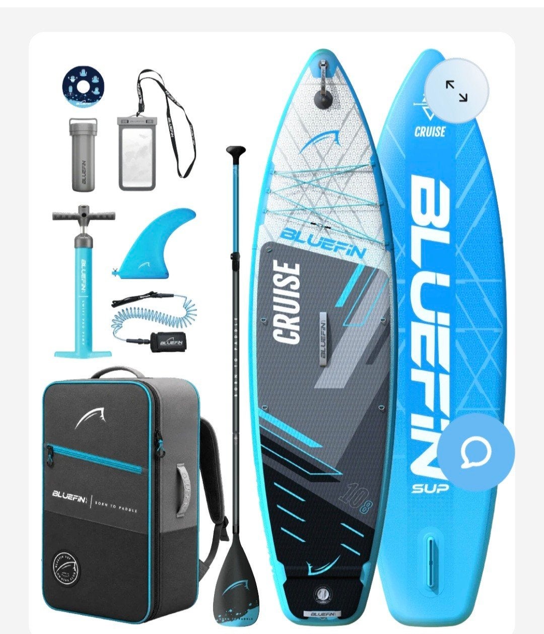 Bluefin Cruise 10'8 SUP blauw  nieuw & ongebruikt, Ophalen of Verzenden, Nieuw, SUP-boards