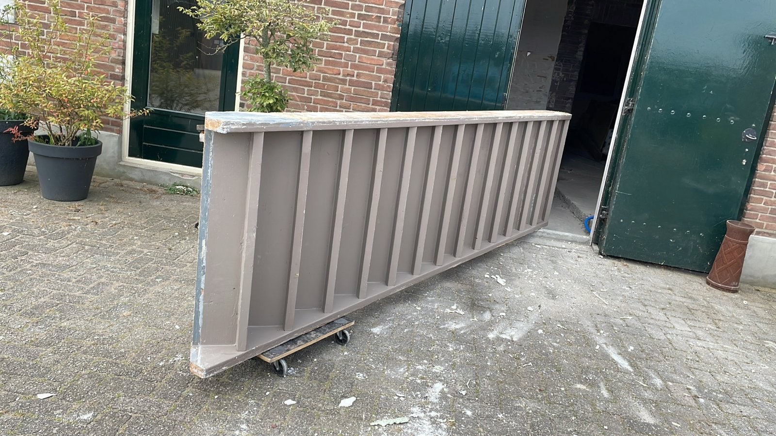 Vuren houten trap met 14 treden - Verdiepinghoogte 292cm, Ophalen, Gebruikt, Trap, 2 tot 4 meter
