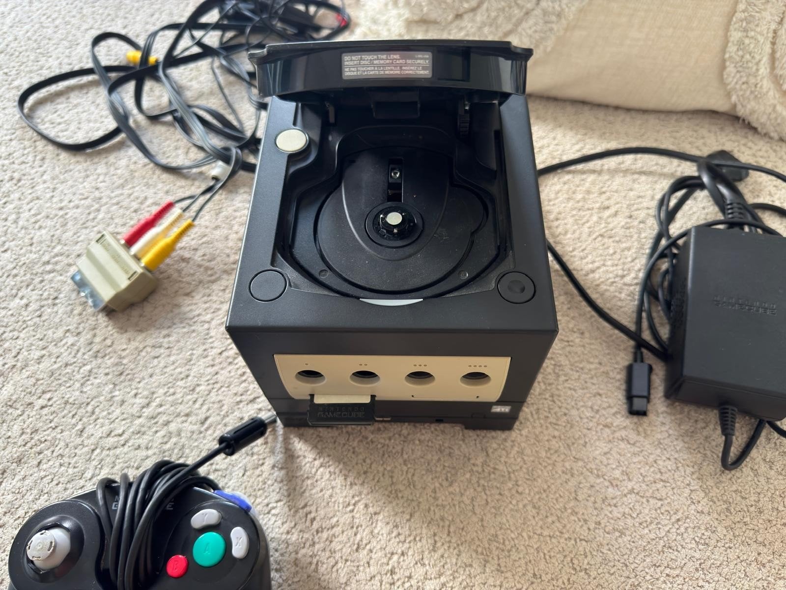 Nintendo GameCube Zwart – Compleet & Origineel + Game Boy Pl, Ophalen, Zo goed als nieuw, Zwart, Met 1 controller