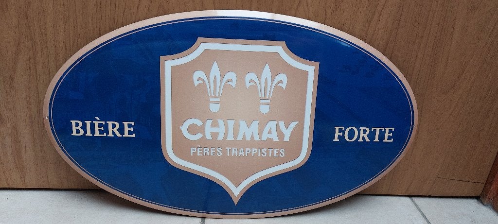 reclamebord Chimay bier (nieuw in verpakking), Ophalen of Verzenden, Nieuw, Reclamebord, Plaat of Schild, Overige merken