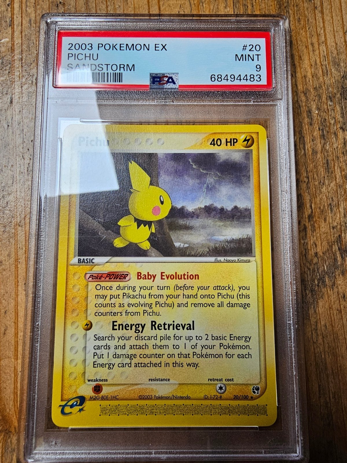 pichu 20 sandstorm psa 9, Ophalen