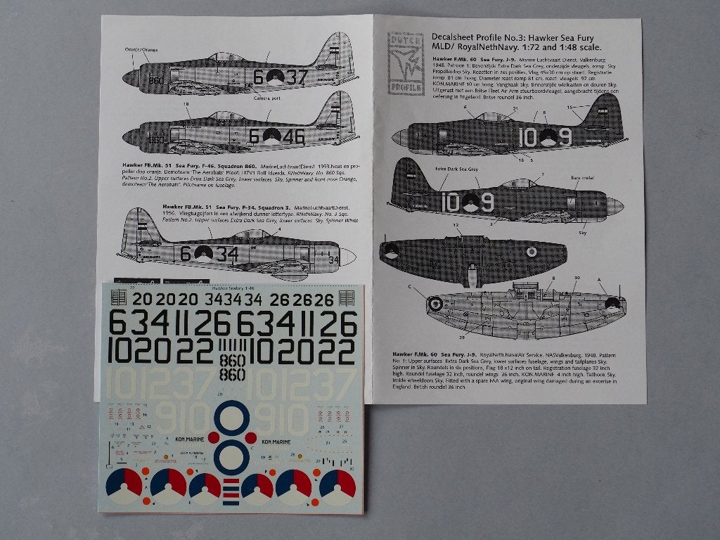 1/48 Dutch Decal Hawker Sea Fury, Overige merken, Nieuw, Ophalen of Verzenden, Groter dan 1:72