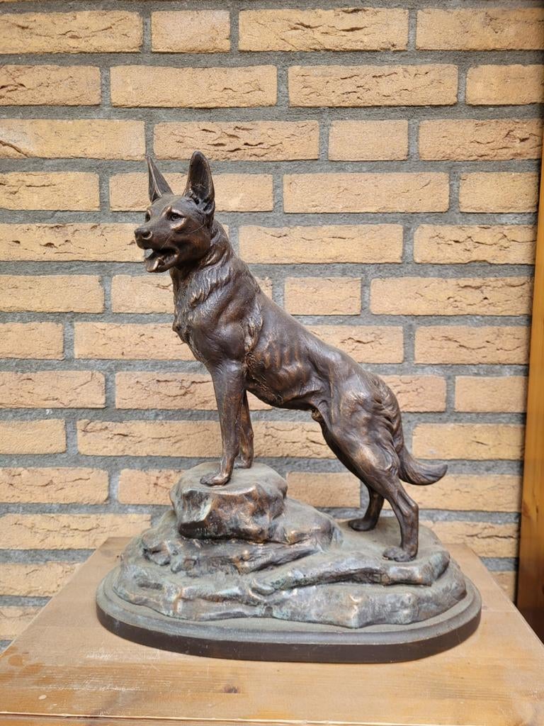 Gipsen beeld bronzen look, Ophalen of Verzenden