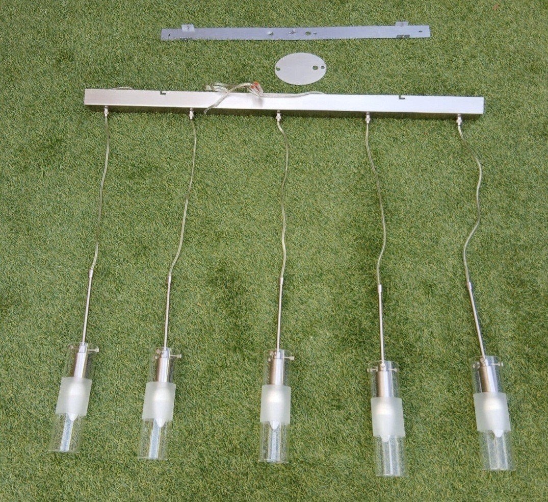 Steinhauer Hanglamp 5-lichts E14 - Modern Design, Ophalen, Gebruikt, E14 (klein), Glas