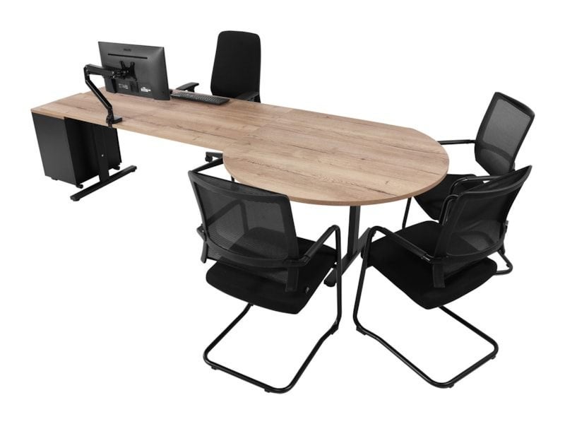 Directie bureau | Manager bureau | Bureau met vergaderstuk, Ophalen of Verzenden, In hoogte verstelbaar, Nieuw, Schoolbureau
