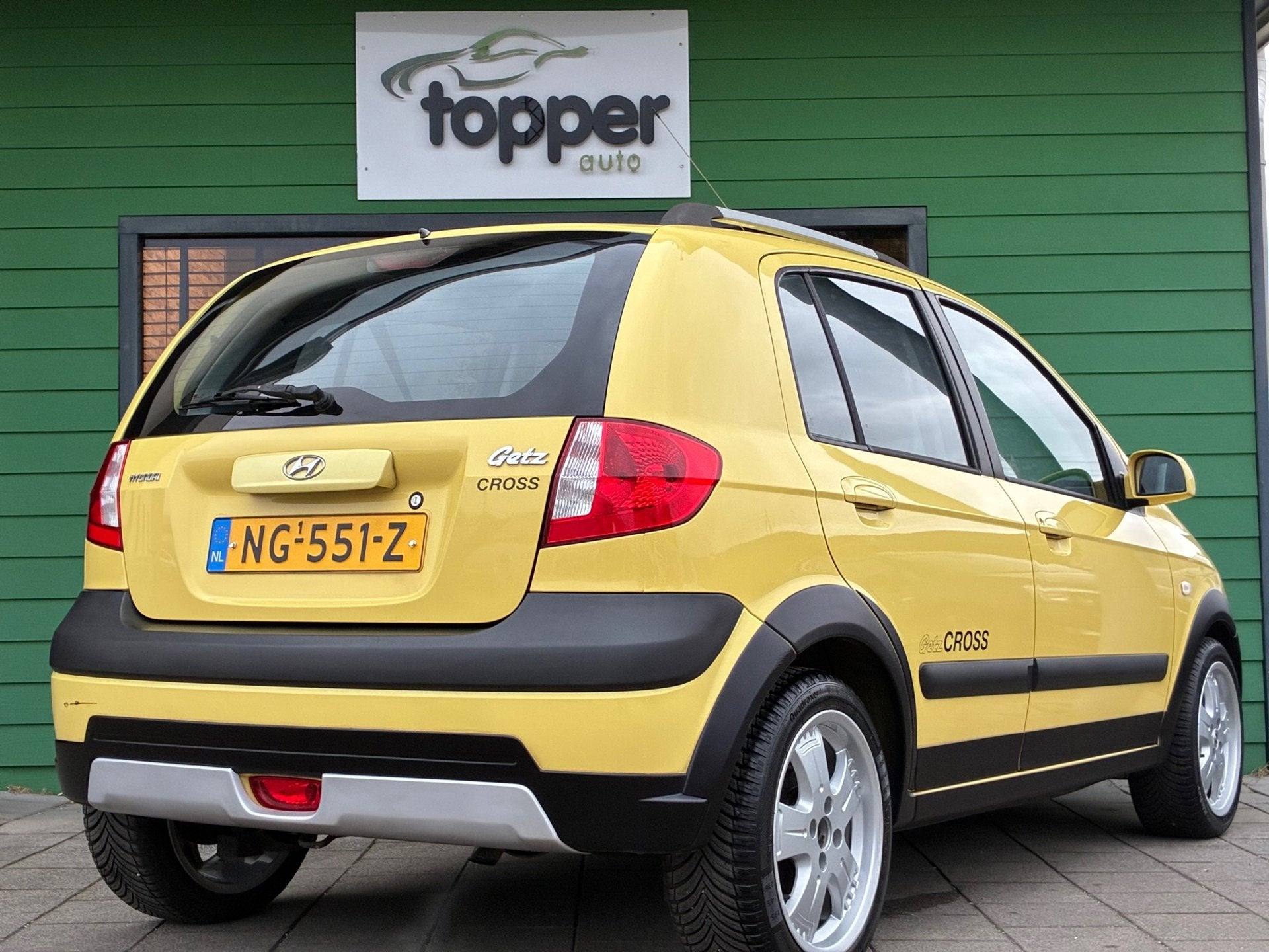 Hyundai Getz 1.4i Dynamic Sport|Airco|Elektr.ramen|LM-Velgen, Voorwielaandrijving, 450 kg, 4 cilinders, Geel