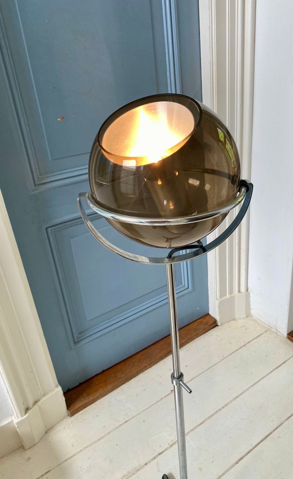 Vintage: originele vloer lamp RAAK door frank ligtelijn, Ophalen, Gebruikt, Glas, 150 tot 200 cm
