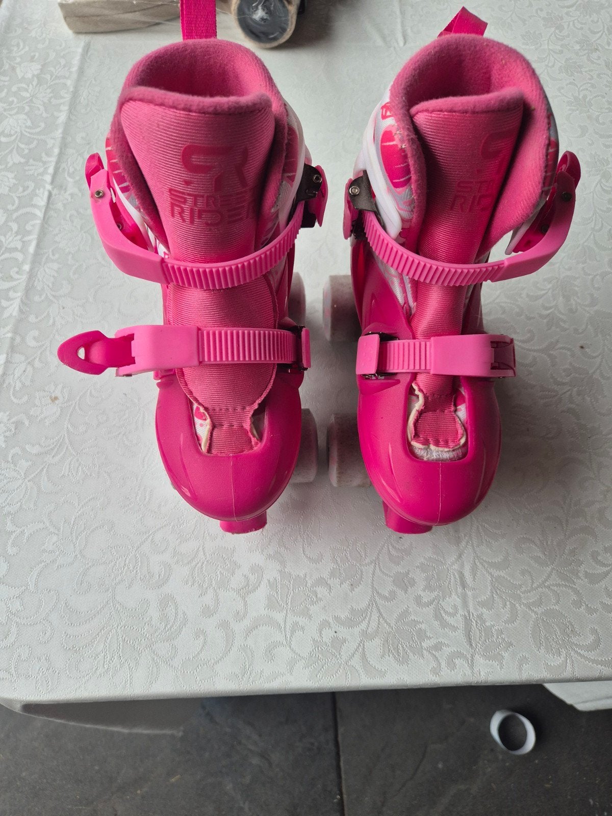 Roze verstelbare rolschaatsen maat 31-34, Ophalen, Verstelbaar, Gebruikt, Kinderen
