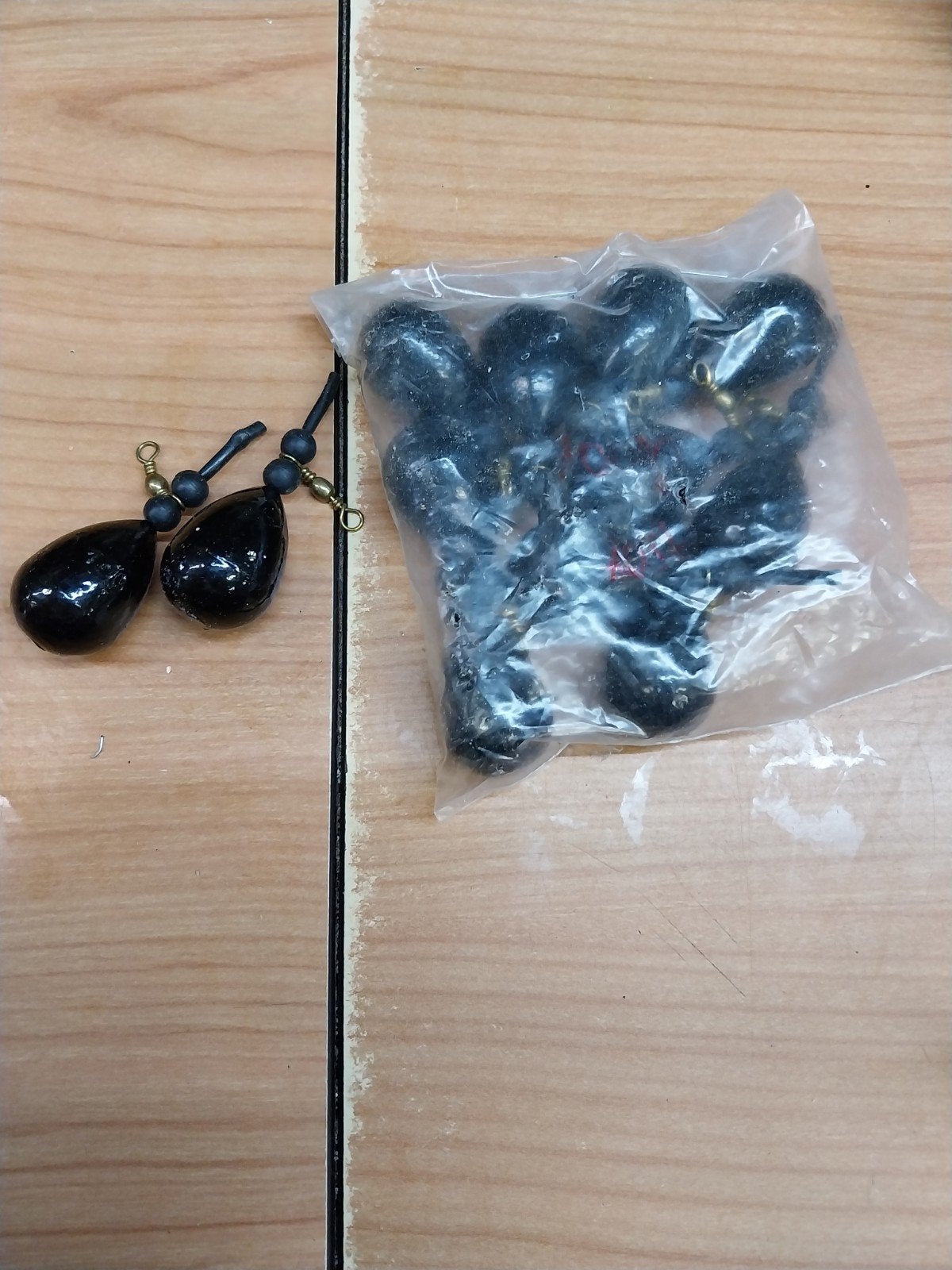 zakje met 10 stukje helicopterlood 100 gr, Ophalen of Verzenden, Nieuw, Dobber of Lood